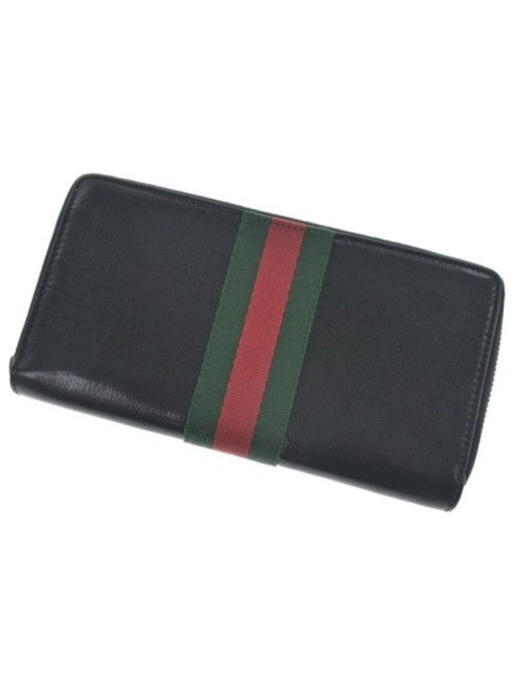 Gucci Web Stripe Zip Around Wallet Coin Purse